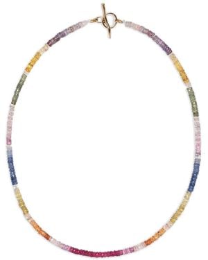 Lizzie Fortunato 14kt Gelbgoldhalskette mit Saphir - Mettallic