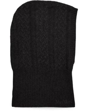 Max Mara Cable-Knit Balaclava - Black