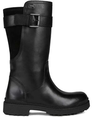 Geox Stivali Al Ginocchio Con Fibbia - Nero