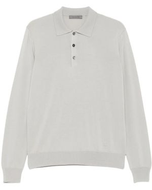 Corneliani Long-Sleeve Polo Shirt - White