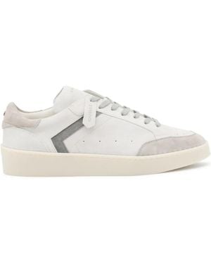 Canali Zapatillas de piel a paneles - Blanco