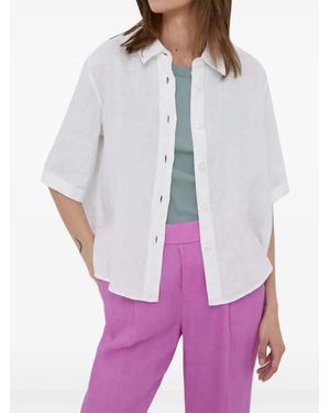 Benetton Short-Sleeve Buttoned Shirt - Gray