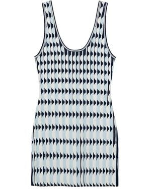 Jonathan Simkhai Lorien Patterned Mini Dress - Blue