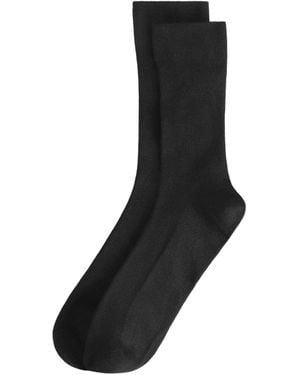 Dolce & Gabbana Ribbed Ankle-Height Socks - Black
