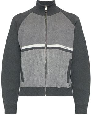 Versace Zip-Up Cardigan - Grey