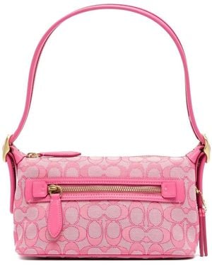 COACH Demi モノグラム ショルダーバッグ - ピンク