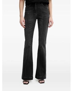Patrizia Pepe Seam-Detail Flared Jeans - Black