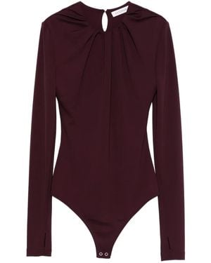 Viktor & Rolf Draped-Neckline Bodysuit - Purple