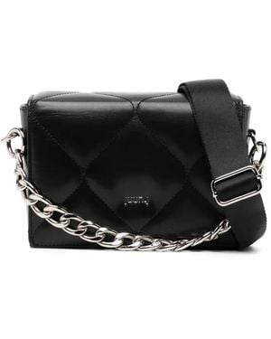 Juun.J Schultertasche Aus Leder - Schwarz