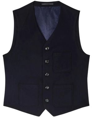 Giorgio Armani V-Neck Button-Up Waistcoat - Blue
