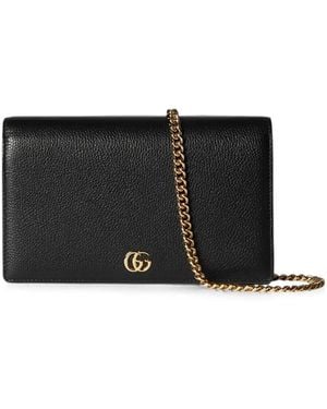 Gucci Gg Marmont Wallet On Chain - Black