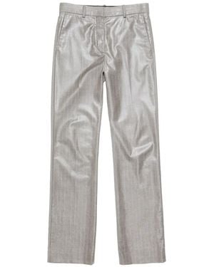 Acne Studios Coated Pinstripe Trousers - Grey