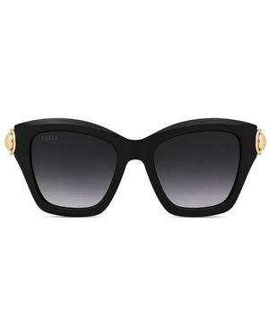 Furla Gafas De Sol Con Montura Cat Eye - Negro