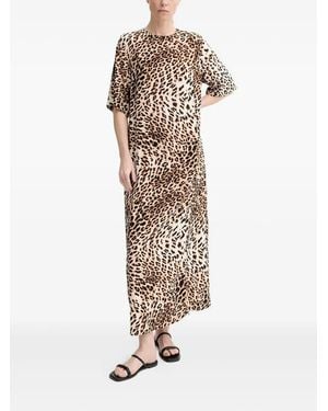 Gestuz Kleid Mit Leoparden-Print - Weiß