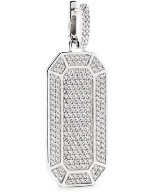 Eera Pendiente Big Tokyo en oro blanco de 18kt con diamantes