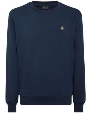 Billionaire Sweatshirt Mit Logo-Patch - Blau