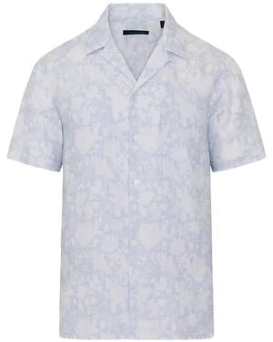 Patrick Assaraf Floral Short-Sleeve Shirt - White