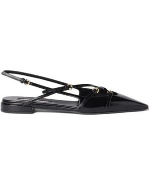 Miu Miu Slingback-Pumps Mit Schnalle - Schwarz
