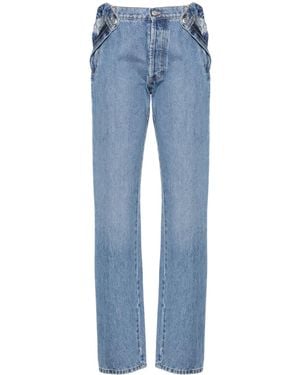 Coperni Vaqueros Open Hip Rectos - Azul