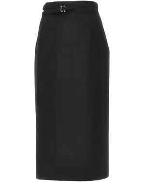 Sportmax Belt Midi Skirt - Black