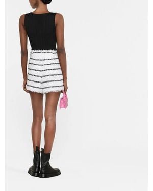 Balmain Bermudas De Tweed A Rayas - Blanco