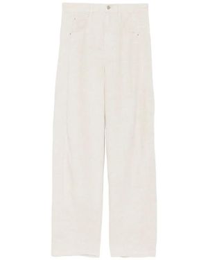 JNBY Wide-Leg Linen Pants - White