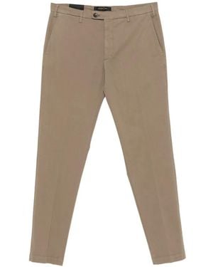 Michael Coal Belt-Loop Pressed-Crease Trousers - Grey