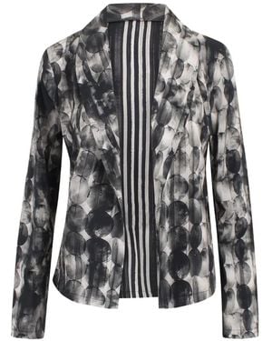 Pierantoniogaspari Striped Belted Jacket - Black