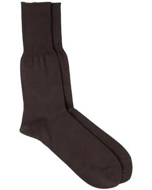 TAIGA TAKAHASHI Cotton Marl-Effect Socks - Black