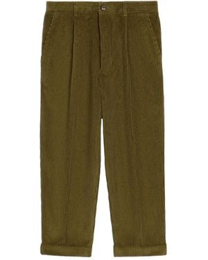 Ami Paris Pleated Corduroy Pants - Green