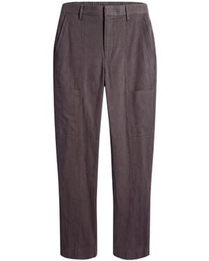 Vince Tailored Stretch-Cotton Trousers - Purple