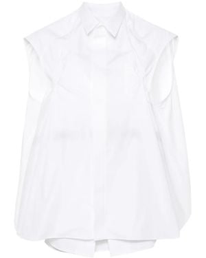 Sacai Layered-Design Sleeveless Blouse - White