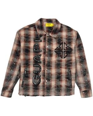 GUAPI Rhinestone-Embellishment Shirt - Brown