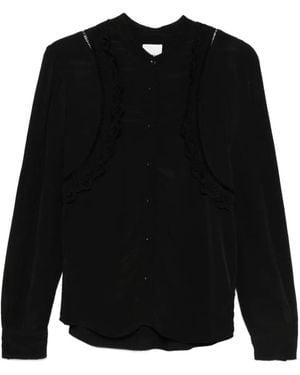 Isabel Marant Bluse Mit Spitzeneinsätzen - Schwarz