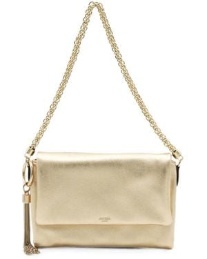 Jimmy Choo Callie Metallic Tassel Clutch Bag - Natural