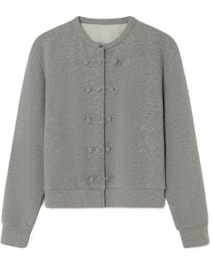 GIMAGUAS Nube Button-Up Sweatshirt - Grey