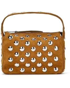 KHAITE Suede Top-Handle Tote Bag - Brown
