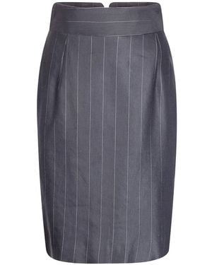 Tagliatore Pinstriped Pencil Skirt - Grey