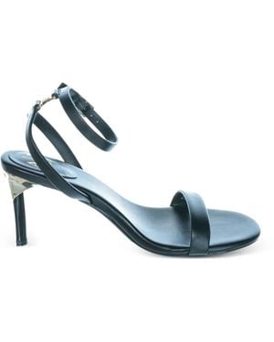 ARMANI EXCHANGE Buckle-Fastening Stiletto-Heel Sandals - Blue