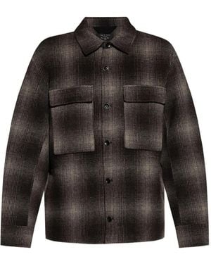 Rag & Bone チェック オーバーシャツ - グレー