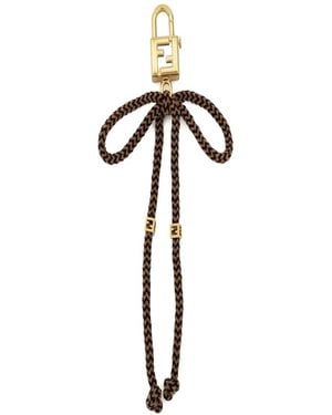 Fendi Portachiavi Con Lucchetto - Bianco