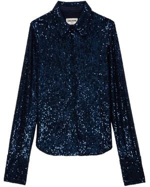 Zadig & Voltaire Tawny Sequins Shirt - Blue