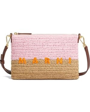 Marni Zip Closure Logo Mini Bag - Pink
