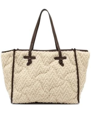 Gianni Chiarini Marcella シェブロン ハンドバッグ - ナチュラル
