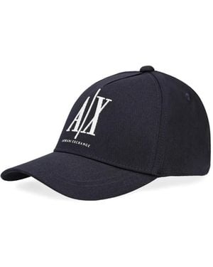 ARMANI EXCHANGE Embroidered-Logo Baseball Cap - Blue