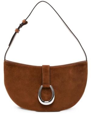 STAUD Harlow Horseshoe-Buckle Shoulder Bag - Brown