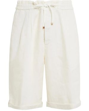 Brunello Cucinelli Bermuda Shorts With Drawstring - White