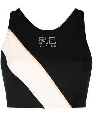 P.E Nation Sport-Bh Mit Logo-Print - Schwarz