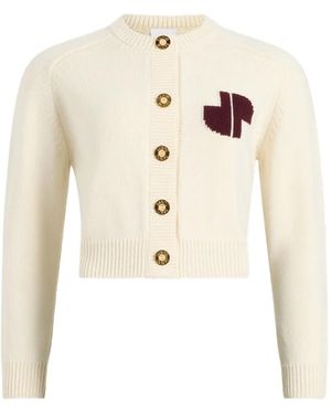Patou Cardigan Boutonné En Maille Intarsia - Neutre