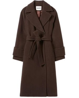 Claudie Pierlot ベルテッド ダブルコート - ブラウン